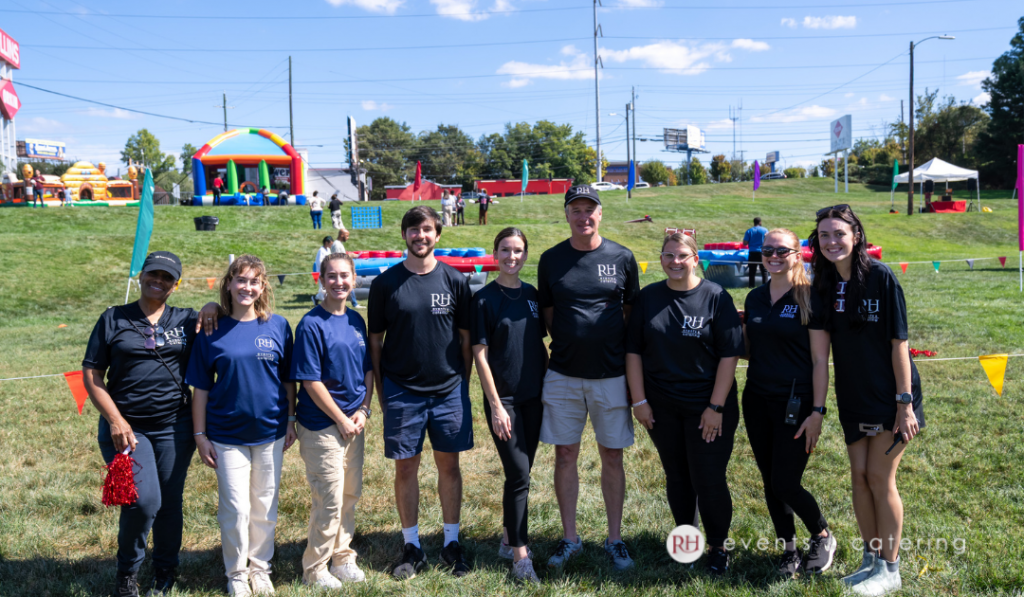 RH Events & Catering posing for a picture after organizing a company picnic