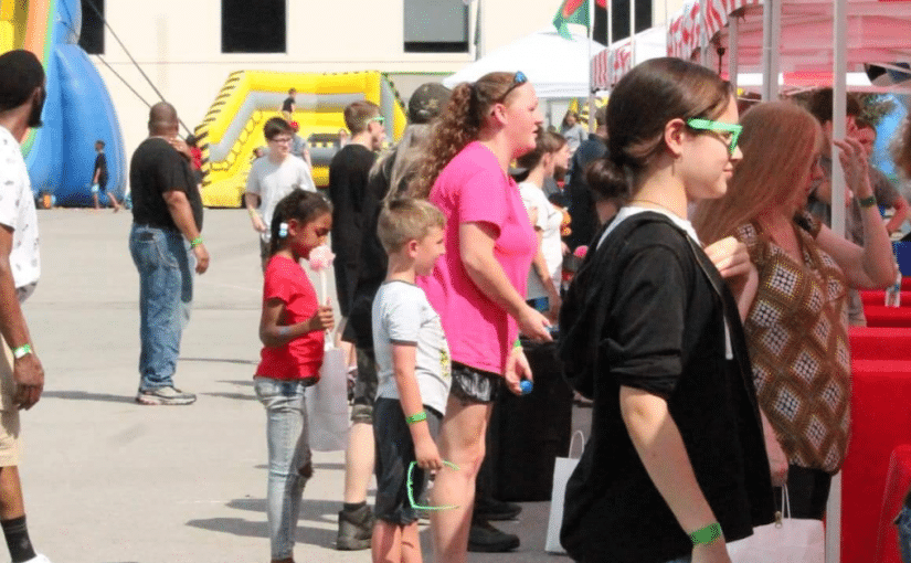People lining up in an event
