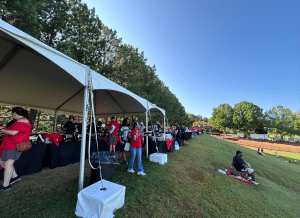 outdoor event with tents