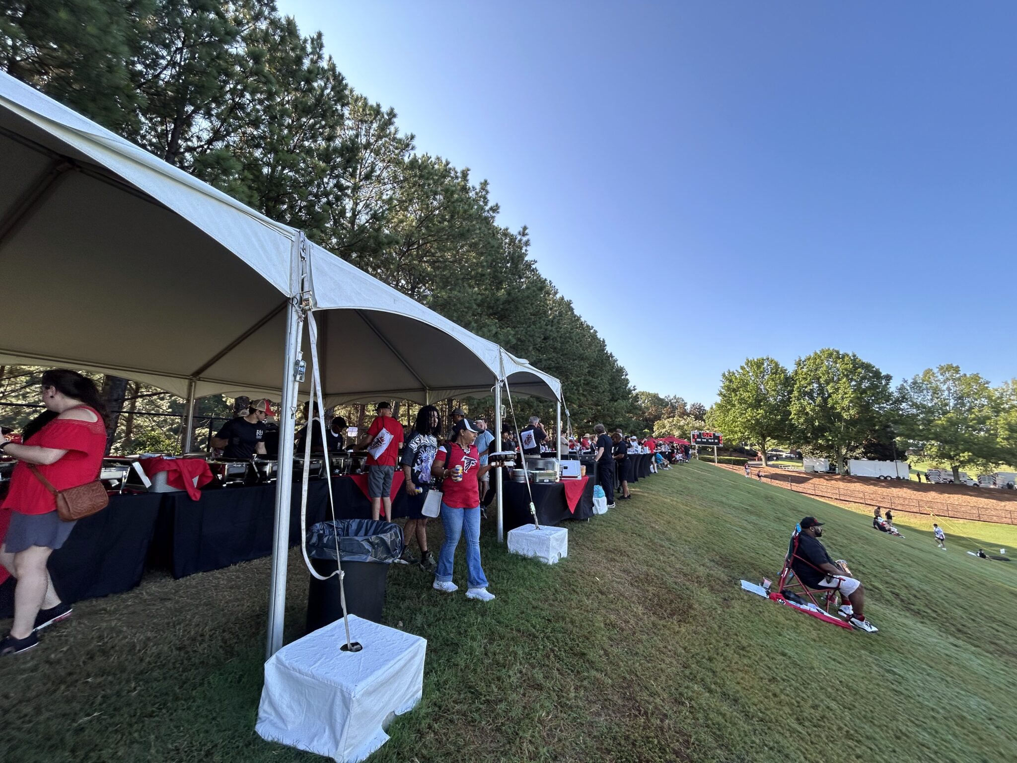 Outdoor event with inflatables