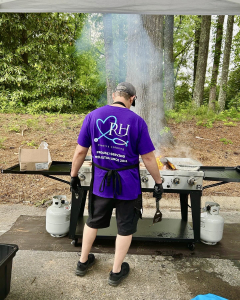 RH Events & Catering staff grilling for employee luncheon