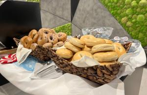 Bagel station at catered event