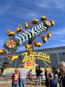 Zipper ride at a large company picnic