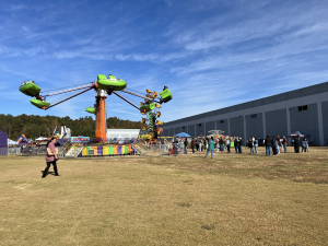 Mechanical ride at a large company picnic